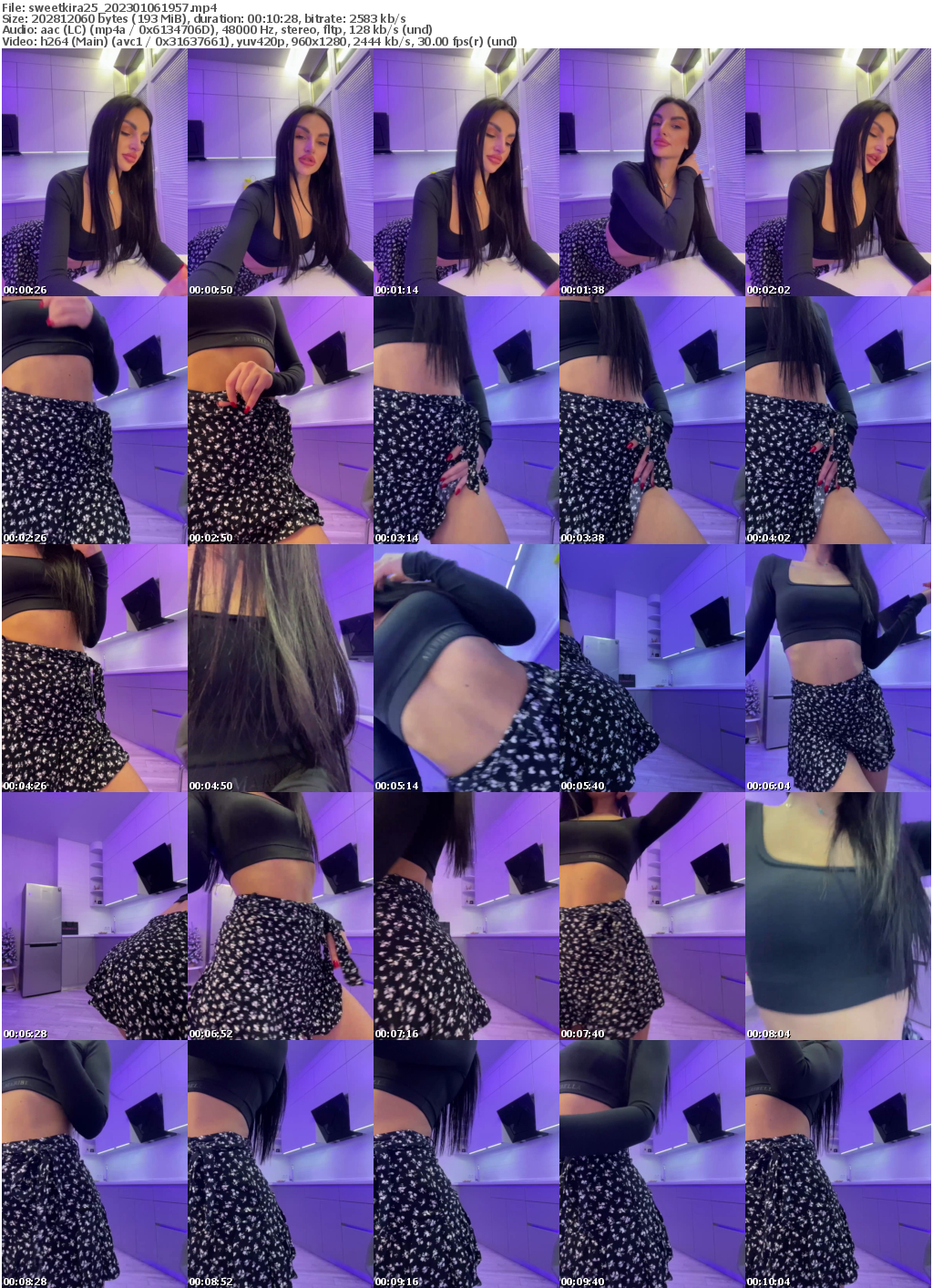 Preview thumb from sweetkira25 on 2023-01-06 @ bongacams