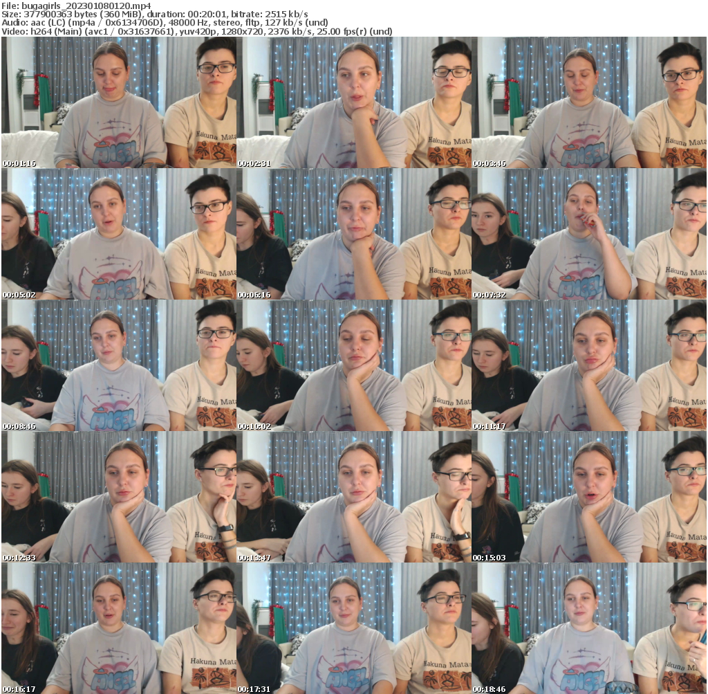 Preview thumb from bugagirls on 2023-01-08 @ bongacams