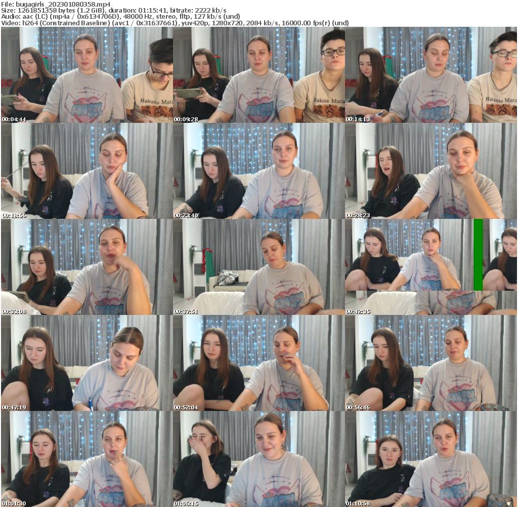 Preview thumb from bugagirls on 2023-01-08 @ bongacams