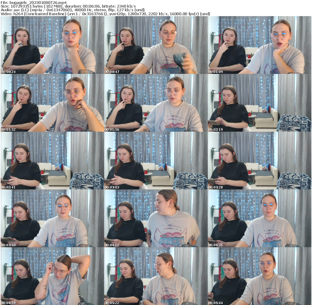 Preview thumb from bugagirls on 2023-01-08 @ bongacams