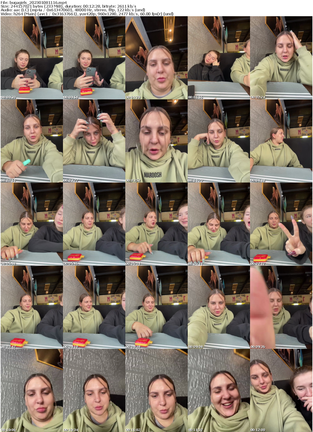 Preview thumb from bugagirls on 2023-01-08 @ bongacams