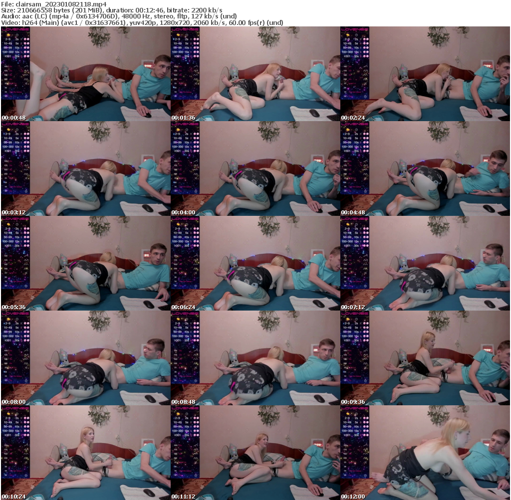 Preview thumb from clairsam on 2023-01-08 @ bongacams