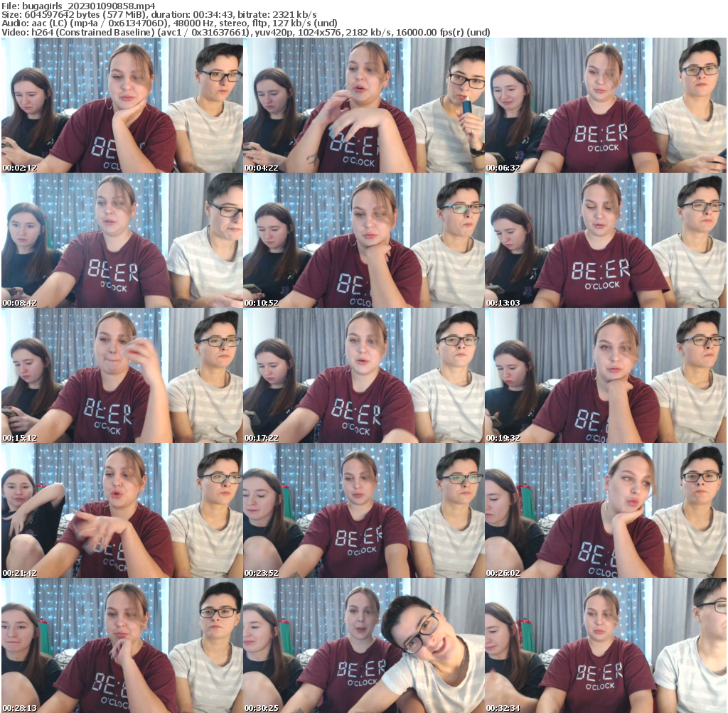 Preview thumb from bugagirls on 2023-01-09 @ bongacams