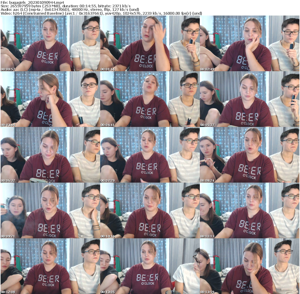 Preview thumb from bugagirls on 2023-01-09 @ bongacams