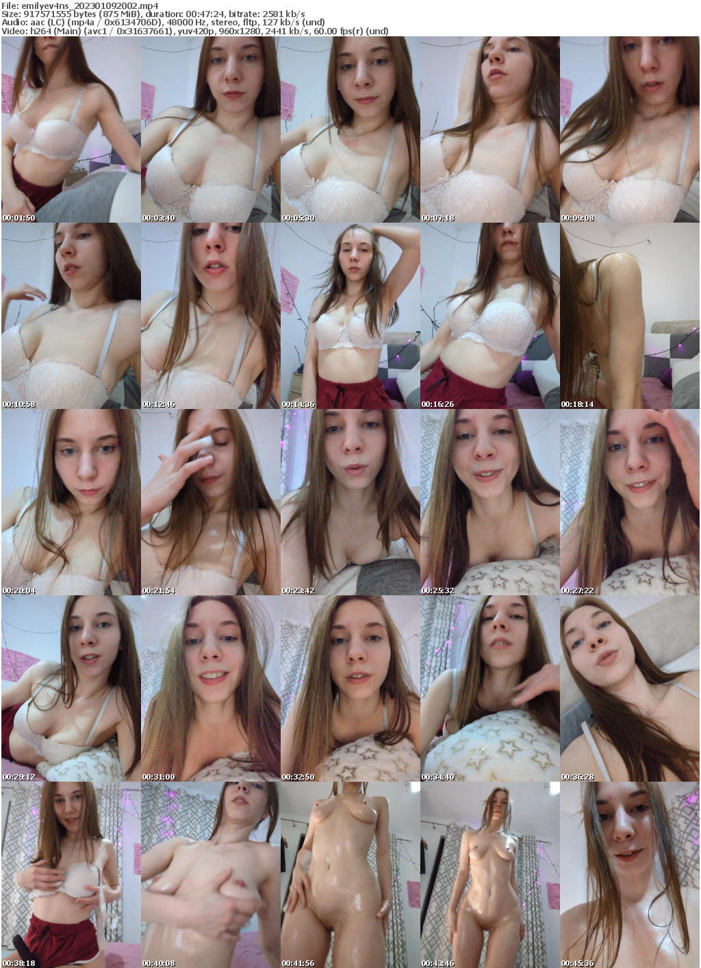 Preview thumb from emilyev4ns on 2023-01-09 @ bongacams