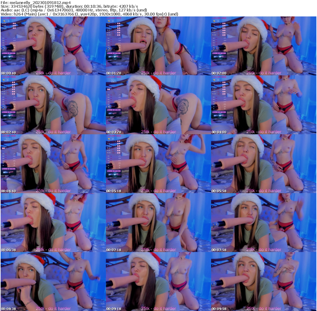 Preview thumb from melaneelly on 2023-01-09 @ bongacams