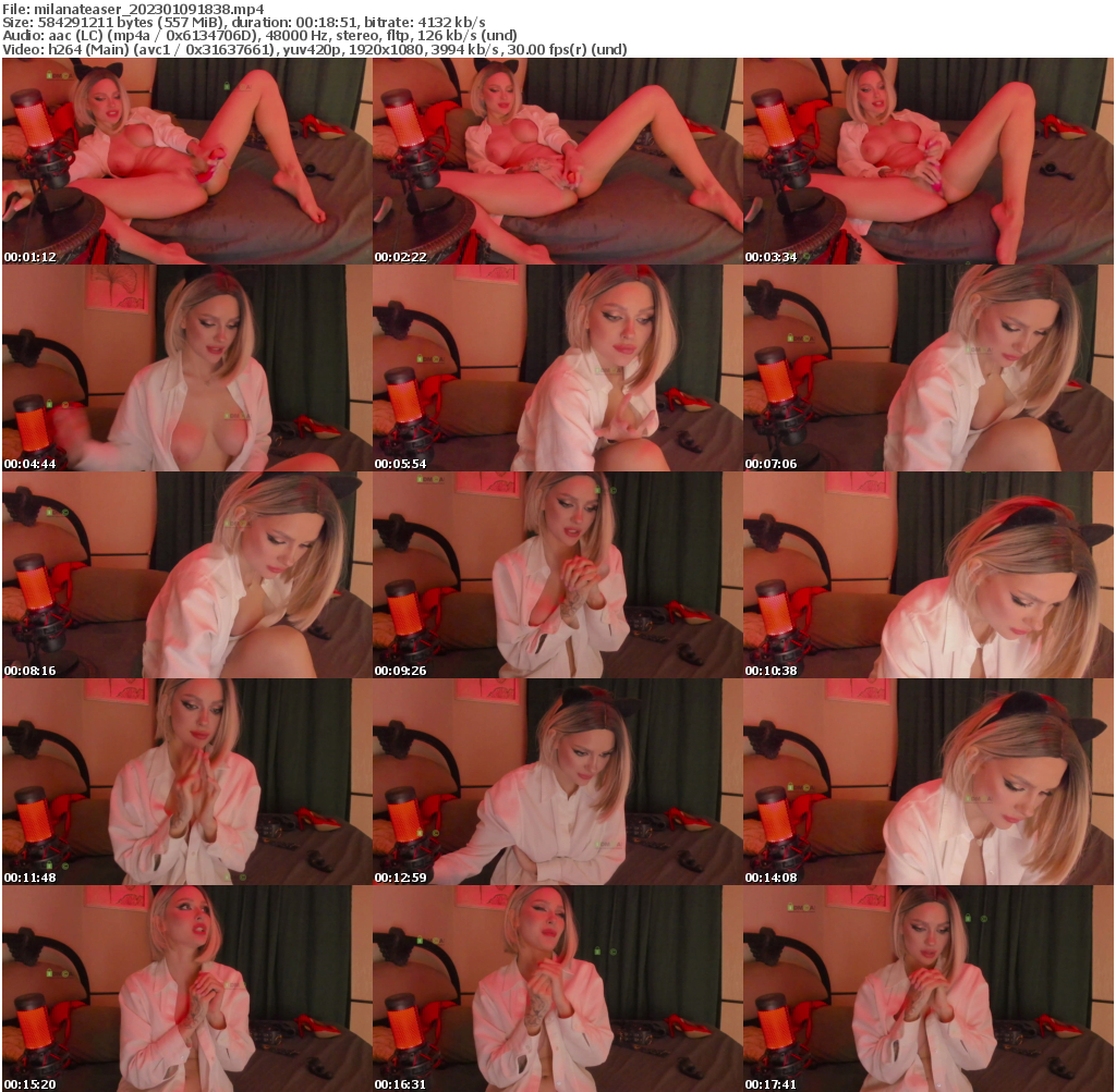 Preview thumb from milanateaser on 2023-01-09 @ bongacams