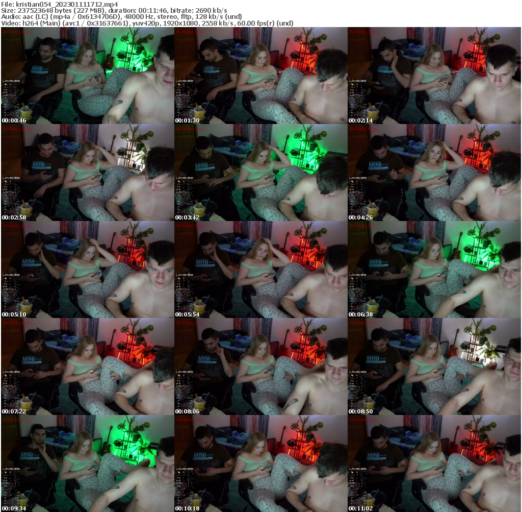 Preview thumb from kristian054 on 2023-01-11 @ bongacams