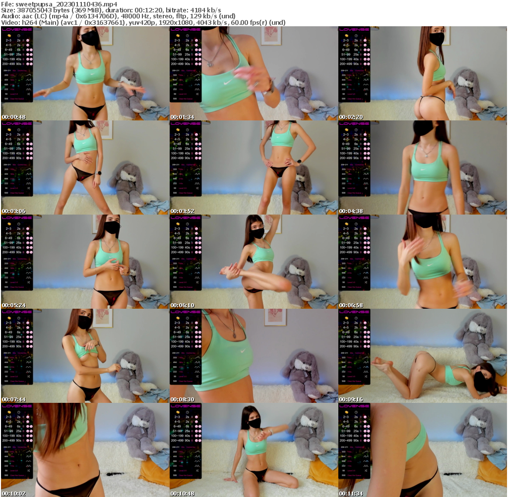 Preview thumb from sweetpupsa on 2023-01-11 @ bongacams