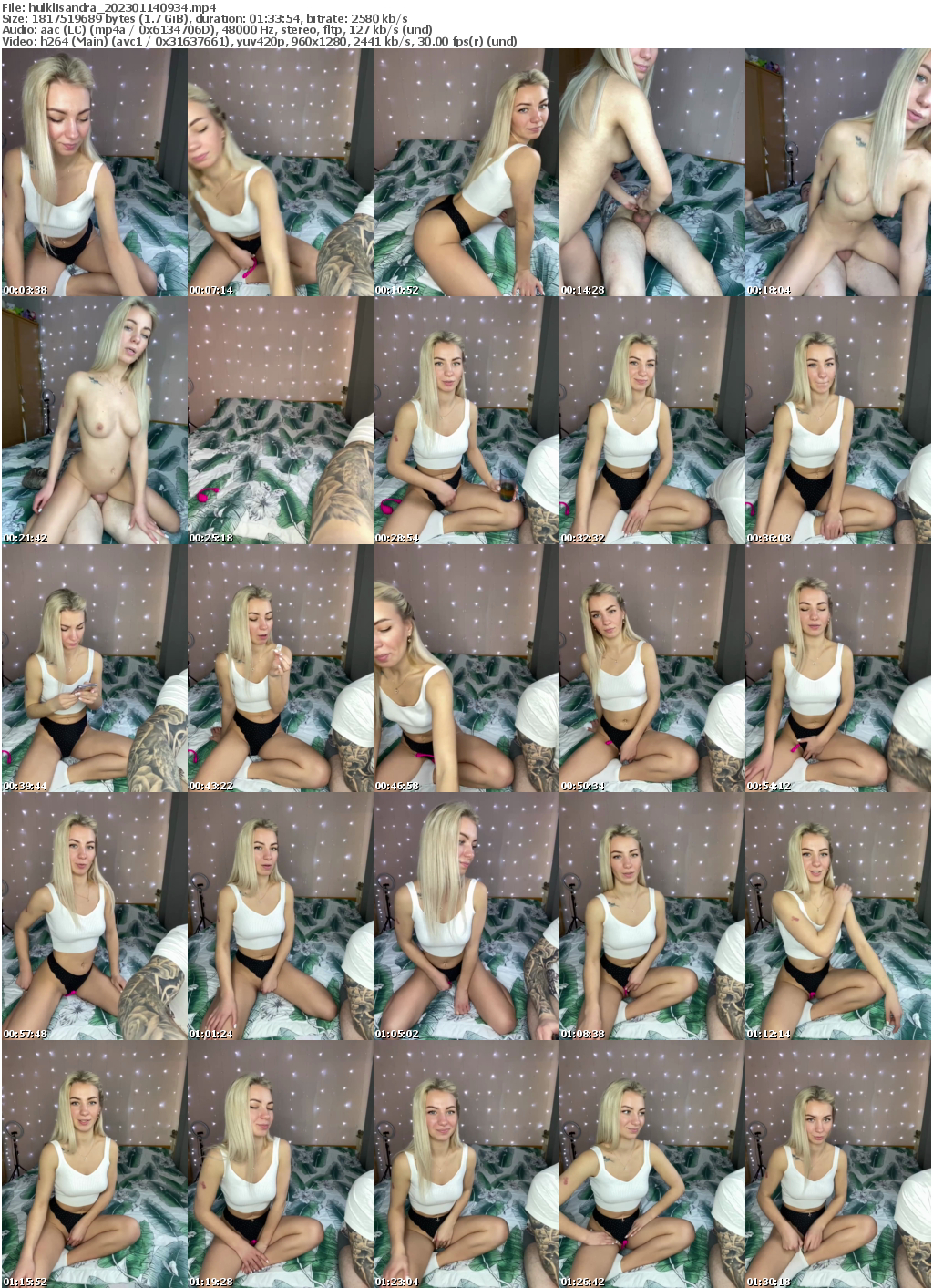 Preview thumb from hulklisandra on 2023-01-14 @ bongacams