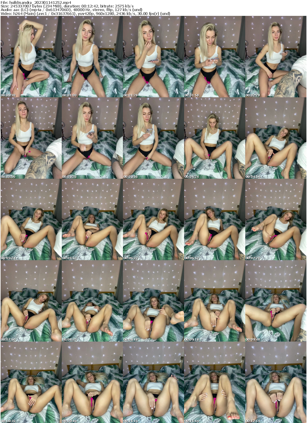 Preview thumb from hulklisandra on 2023-01-14 @ bongacams