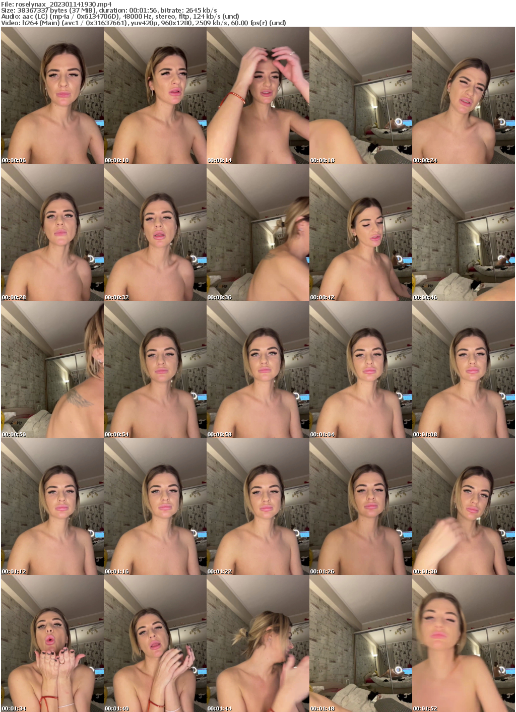 Preview thumb from roselynax on 2023-01-14 @ bongacams