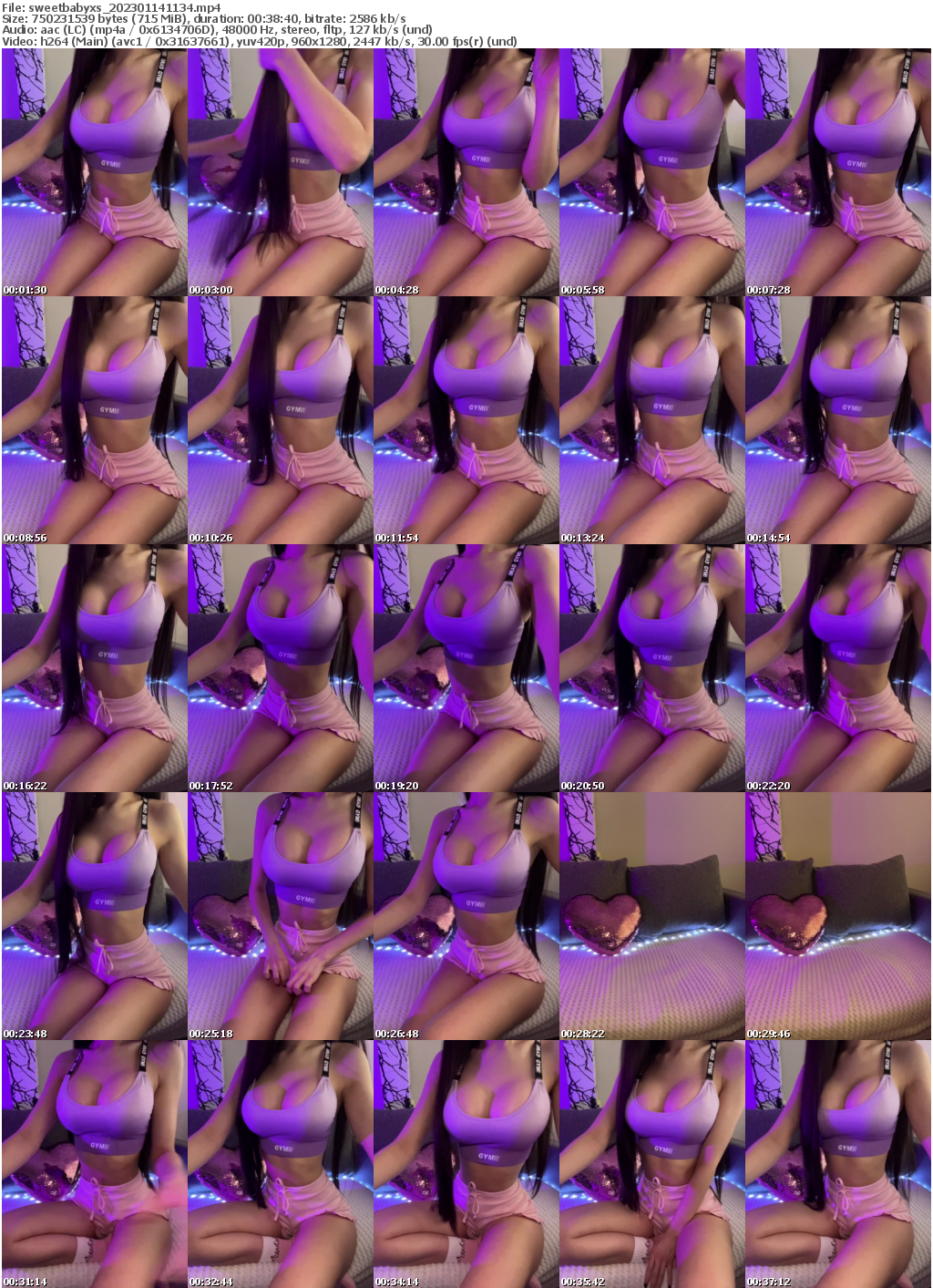 Preview thumb from sweetbabyxs on 2023-01-14 @ bongacams