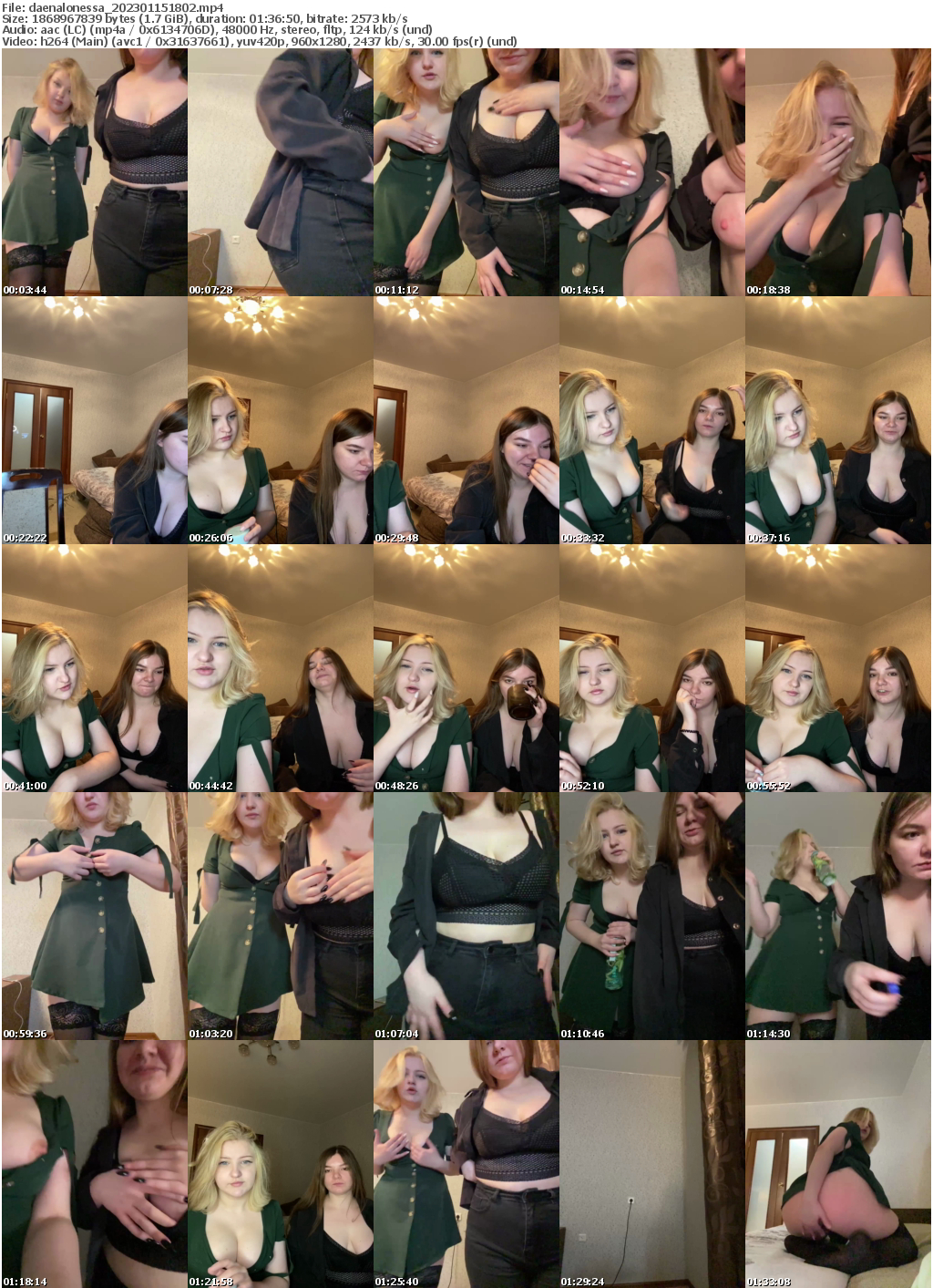 Preview thumb from daenalonessa on 2023-01-15 @ bongacams