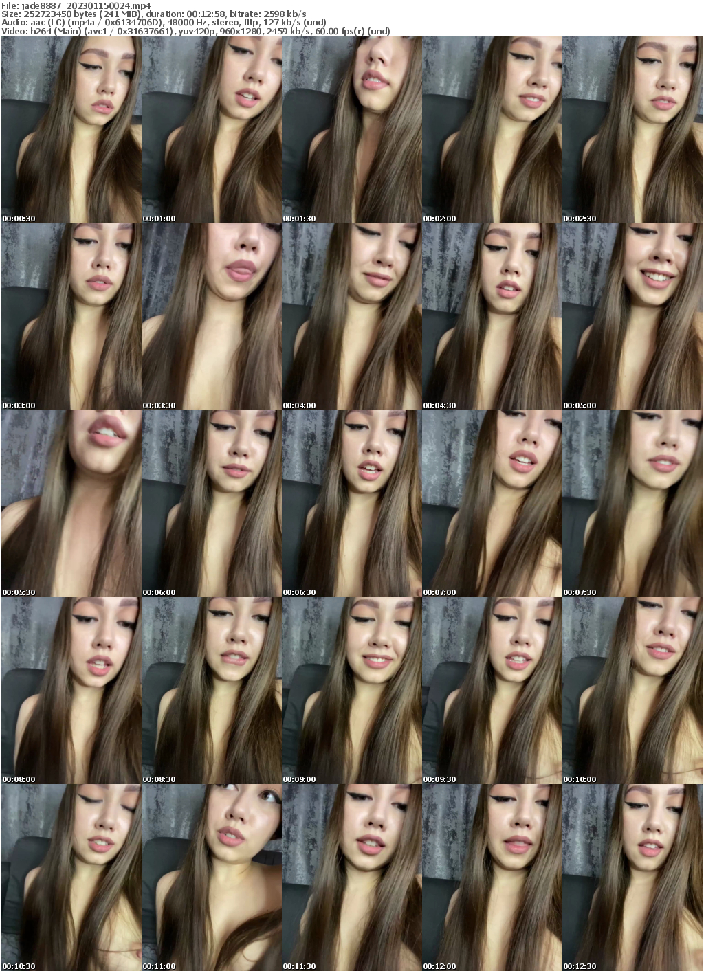 Preview thumb from jade8887 on 2023-01-15 @ bongacams