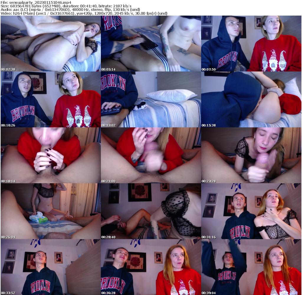 Preview thumb from sensualparty on 2023-01-15 @ bongacams