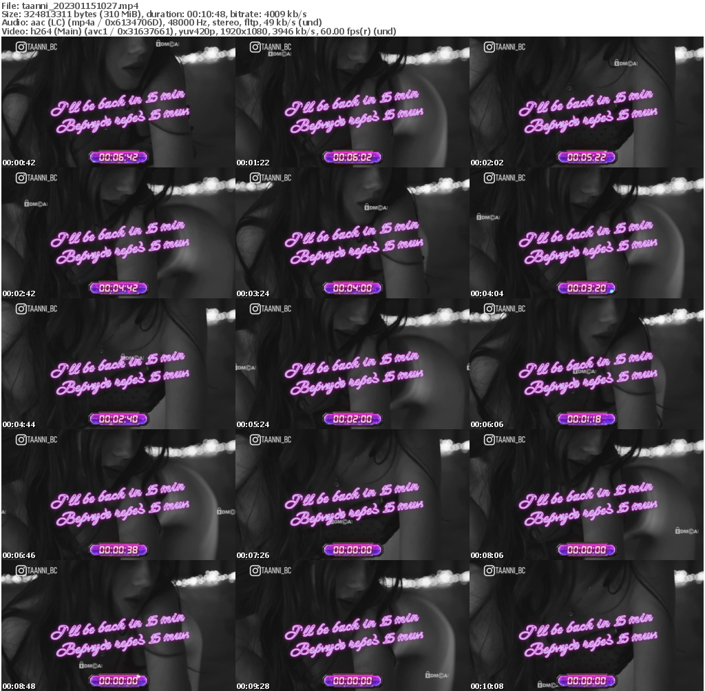 Preview thumb from taanni on 2023-01-15 @ bongacams