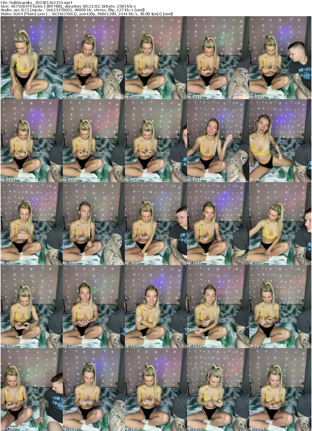 Preview thumb from hulklisandra on 2023-01-16 @ bongacams