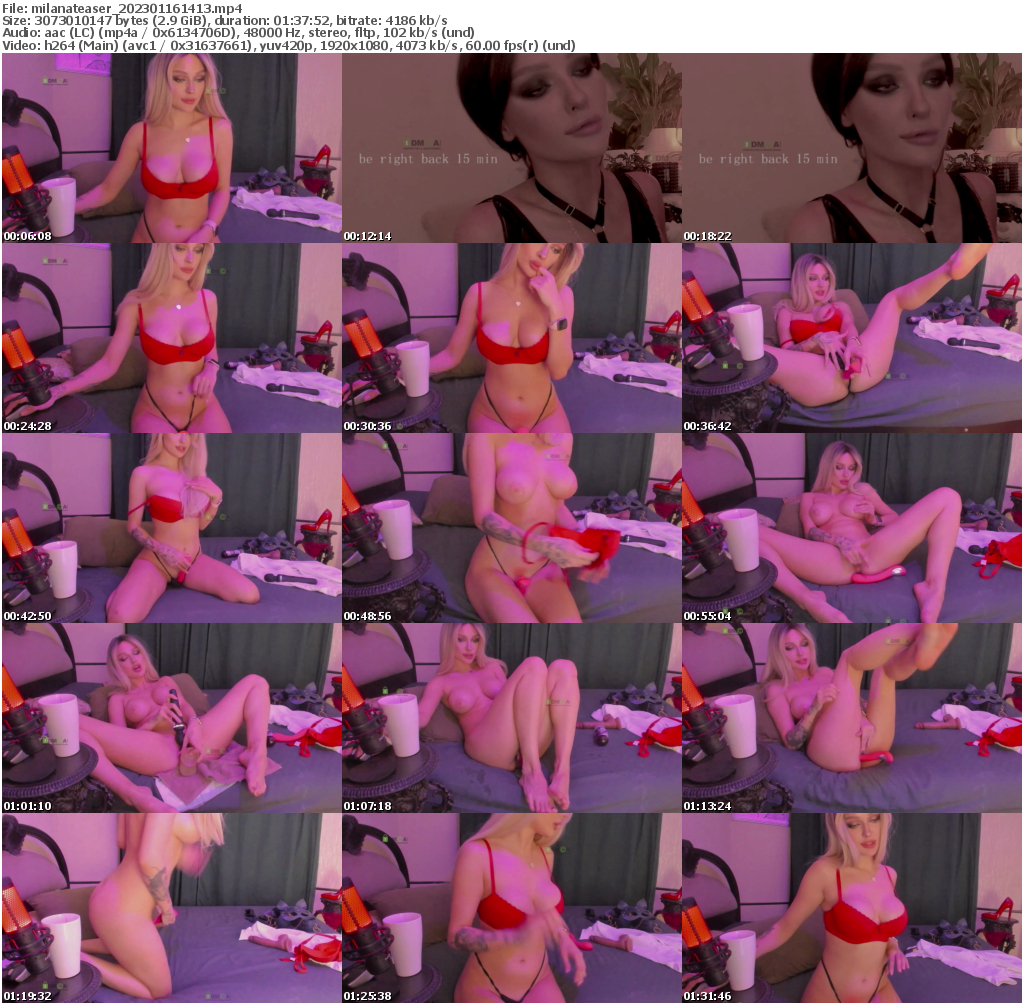 Preview thumb from milanateaser on 2023-01-16 @ bongacams