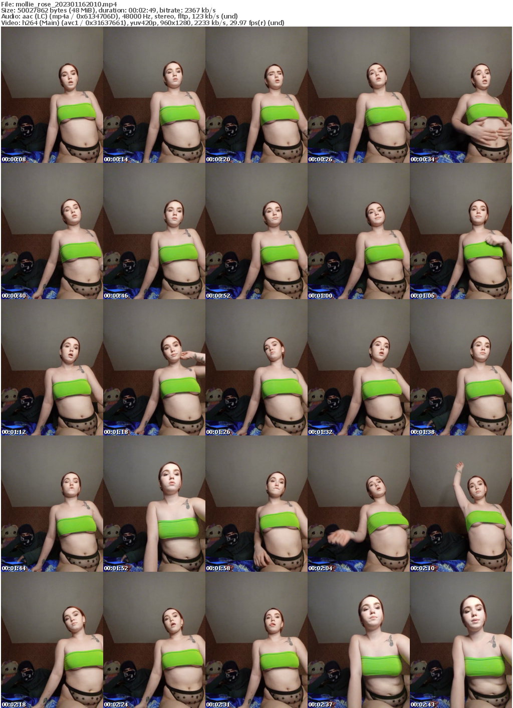 Preview thumb from mollie_rose on 2023-01-16 @ bongacams