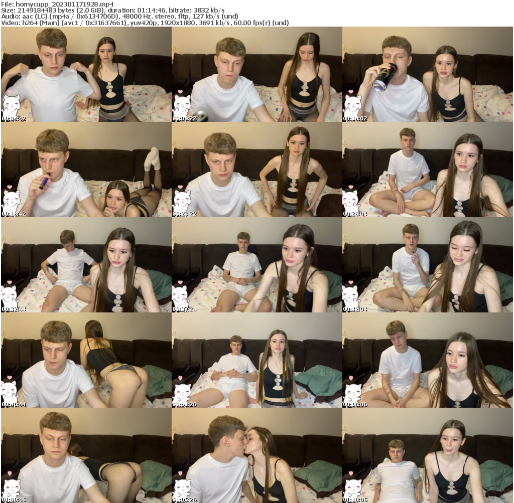 Preview thumb from hornycupp on 2023-01-17 @ bongacams