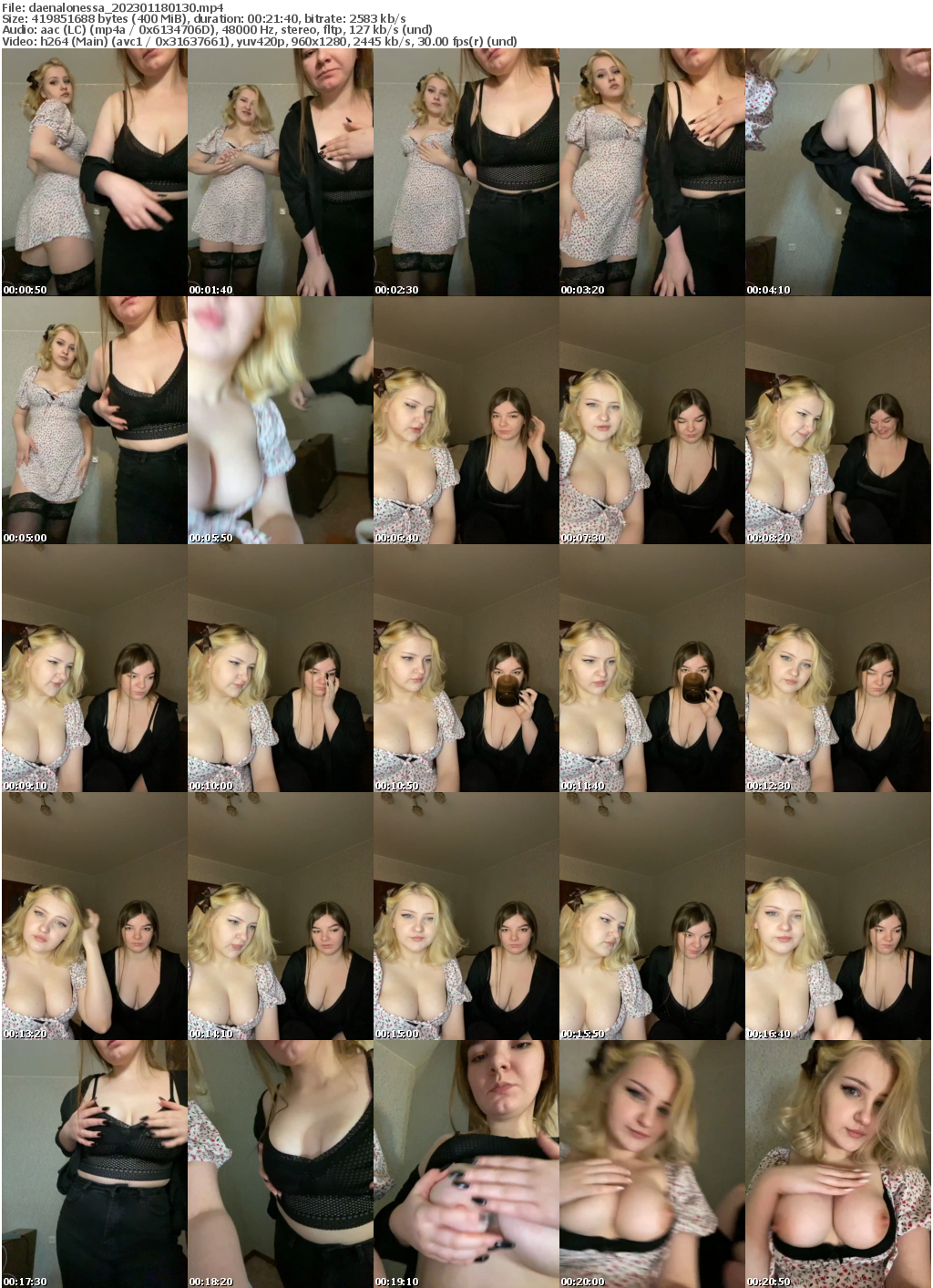 Preview thumb from daenalonessa on 2023-01-18 @ bongacams