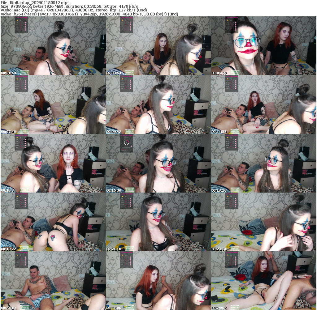 Preview thumb from flipflapfap on 2023-01-18 @ bongacams