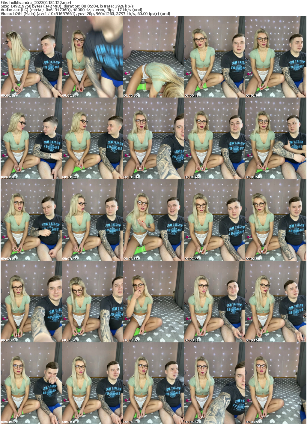 Preview thumb from hulklisandra on 2023-01-18 @ bongacams