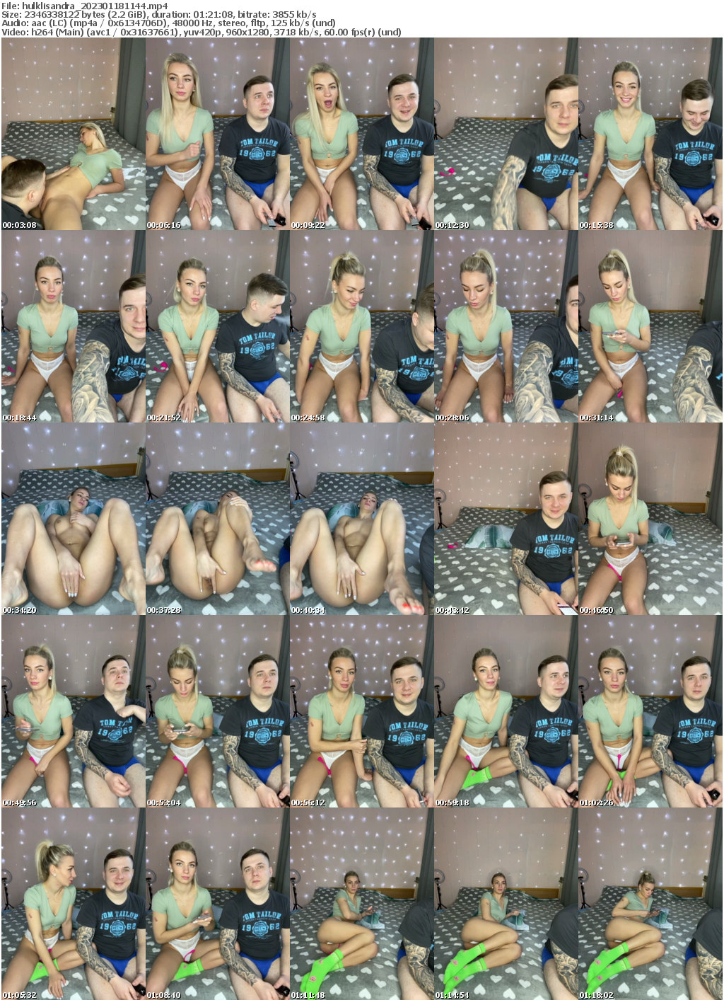 Preview thumb from hulklisandra on 2023-01-18 @ bongacams