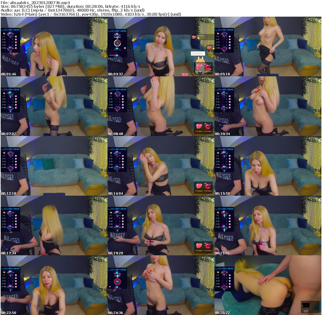 Preview thumb from alisaaleks on 2023-01-20 @ bongacams