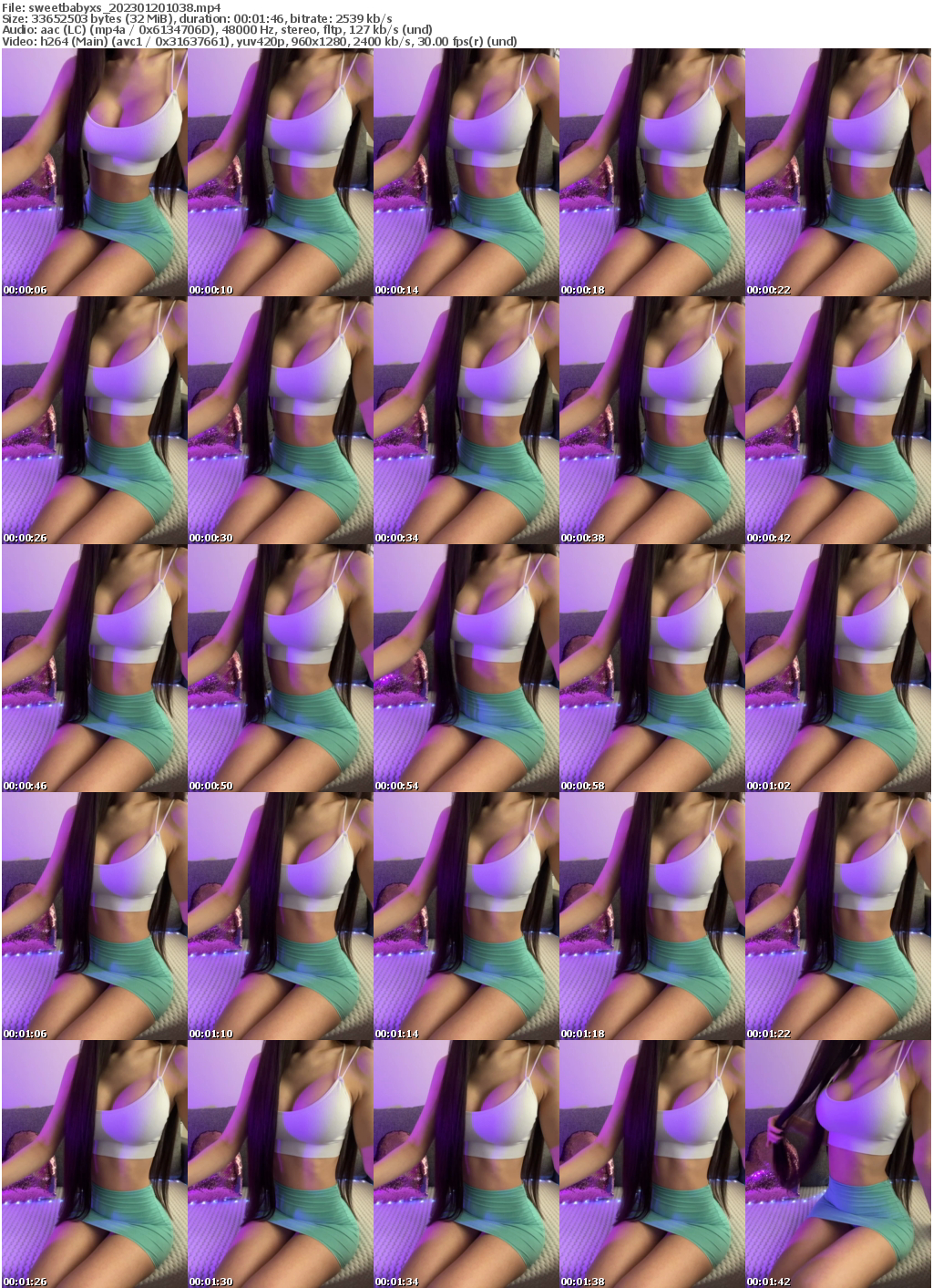 Preview thumb from sweetbabyxs on 2023-01-20 @ bongacams