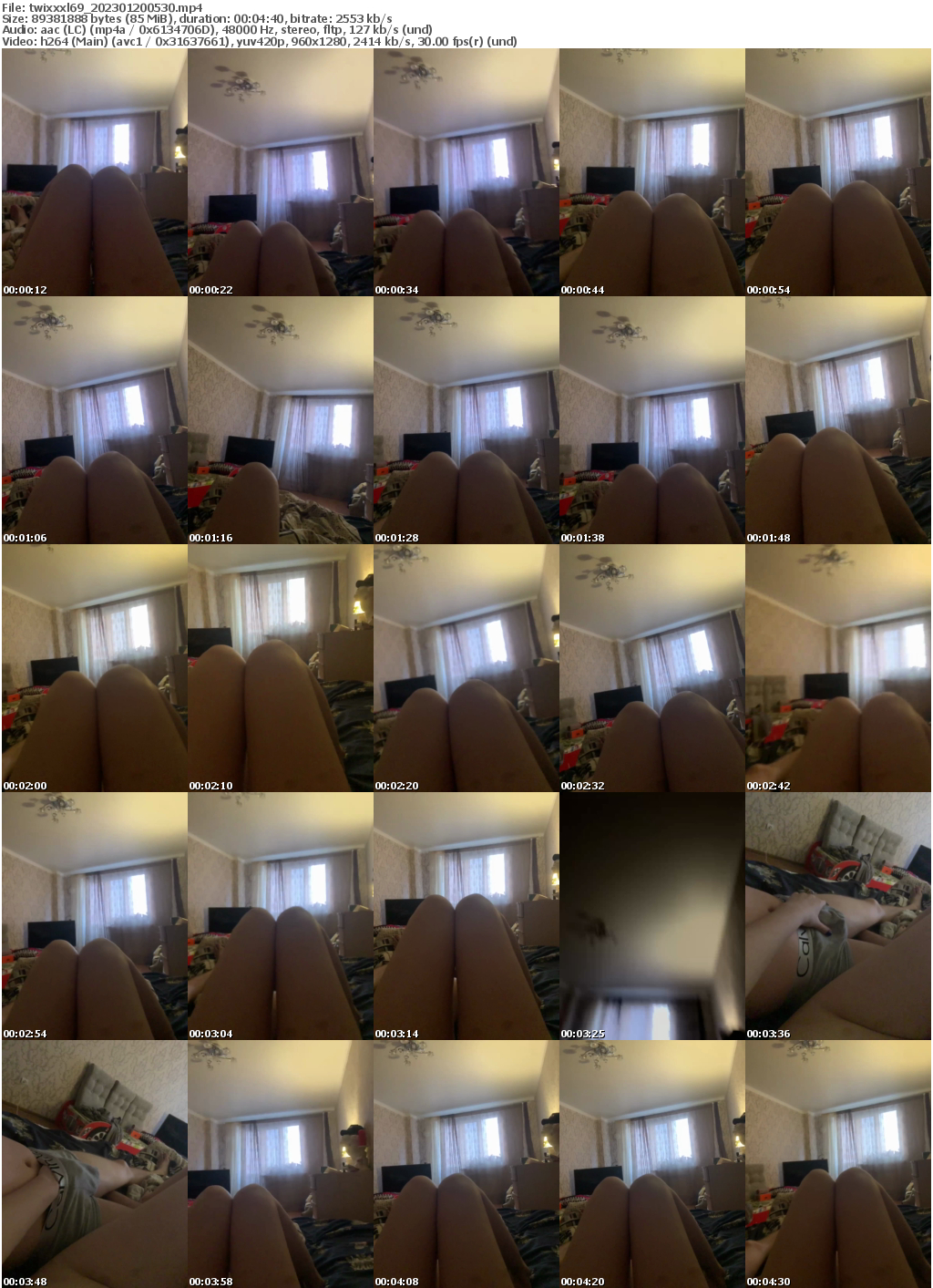 Preview thumb from twixxxl69 on 2023-01-20 @ bongacams