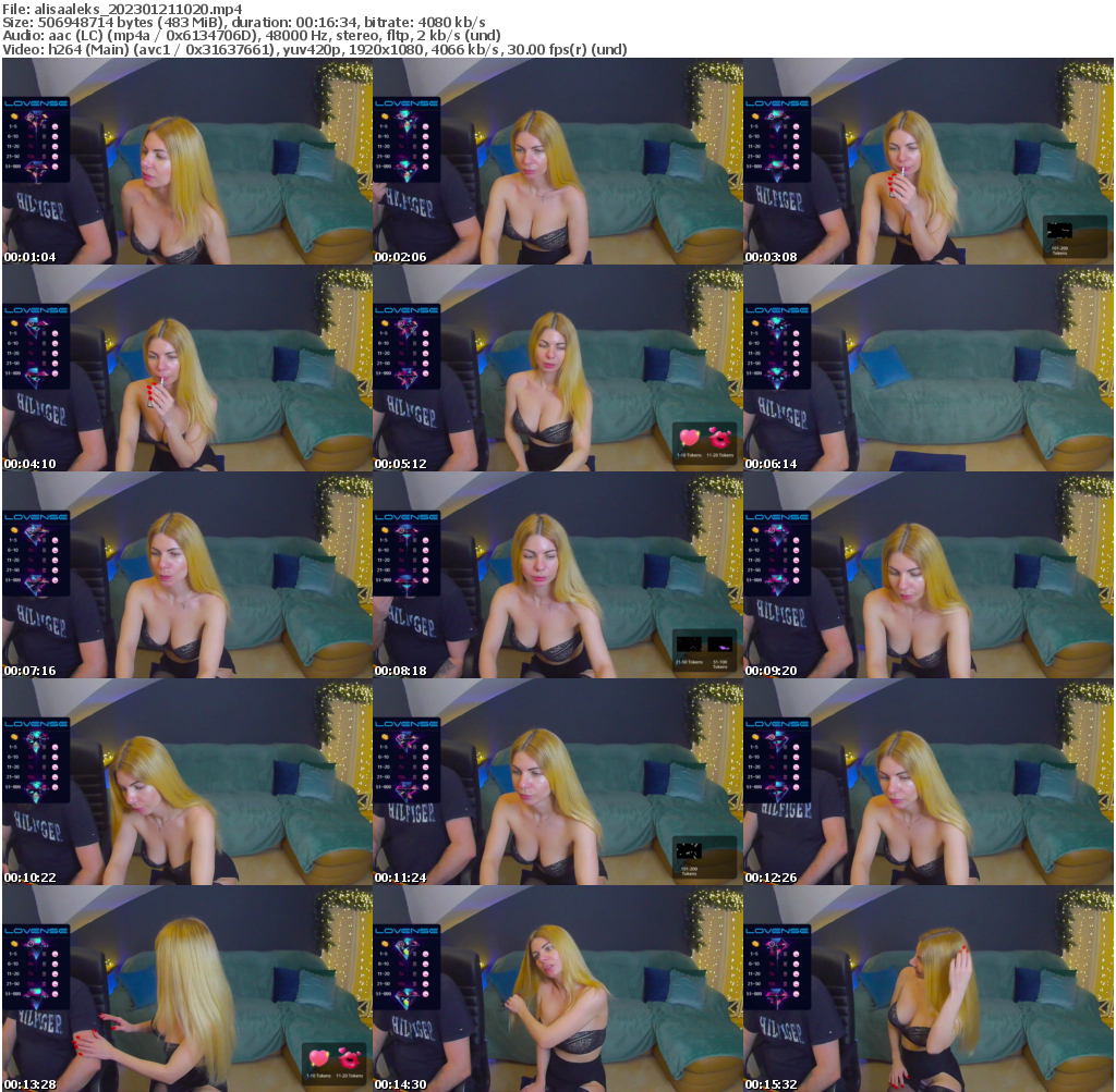 Preview thumb from alisaaleks on 2023-01-21 @ bongacams