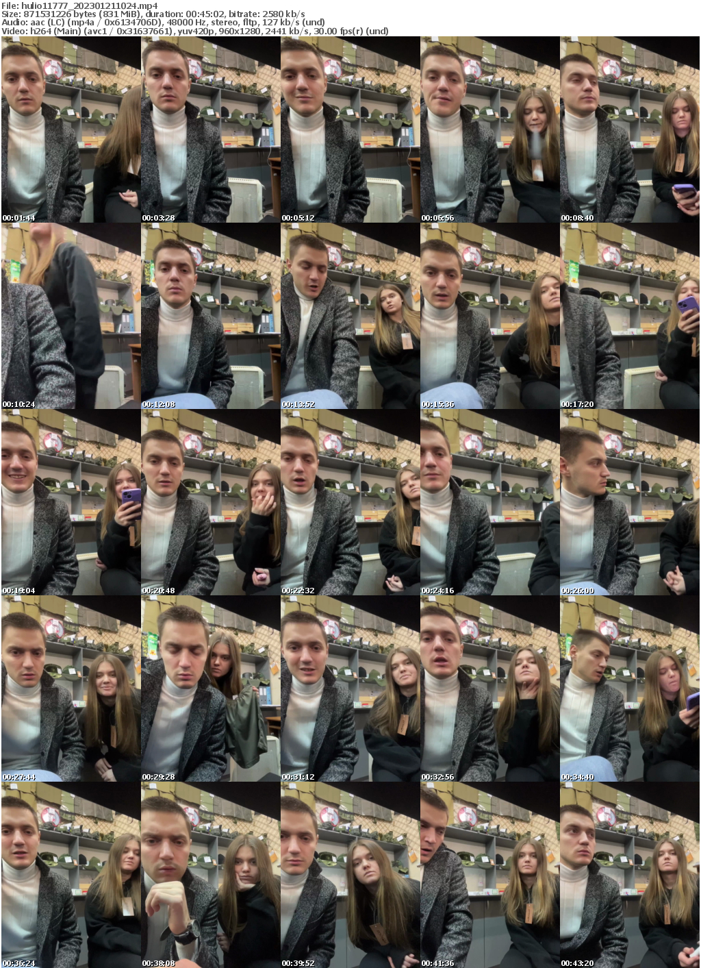 Preview thumb from hulio11777 on 2023-01-21 @ bongacams