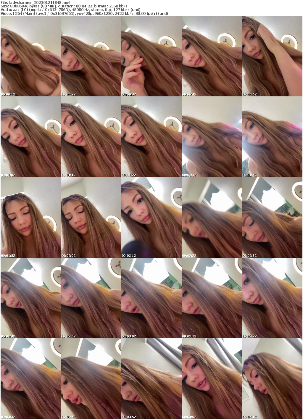 Preview thumb from ladycharmer on 2023-01-21 @ bongacams