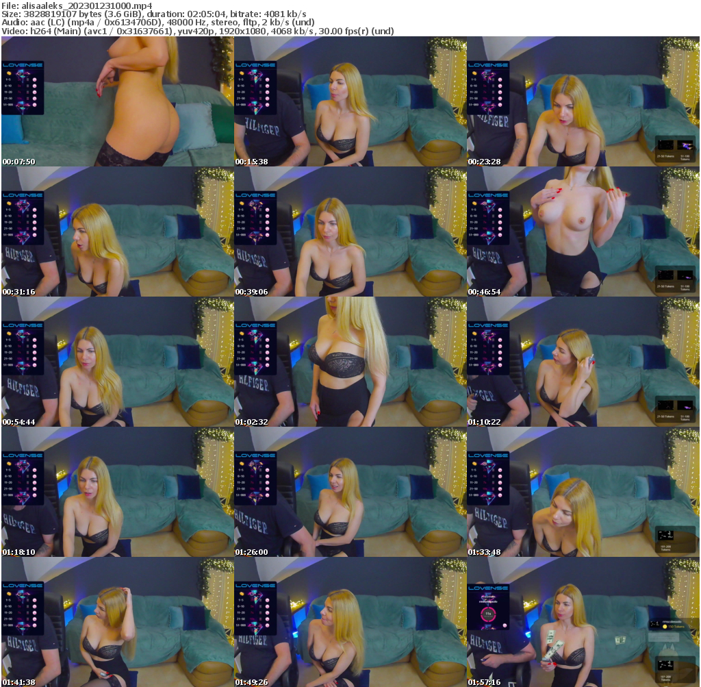 Preview thumb from alisaaleks on 2023-01-23 @ bongacams