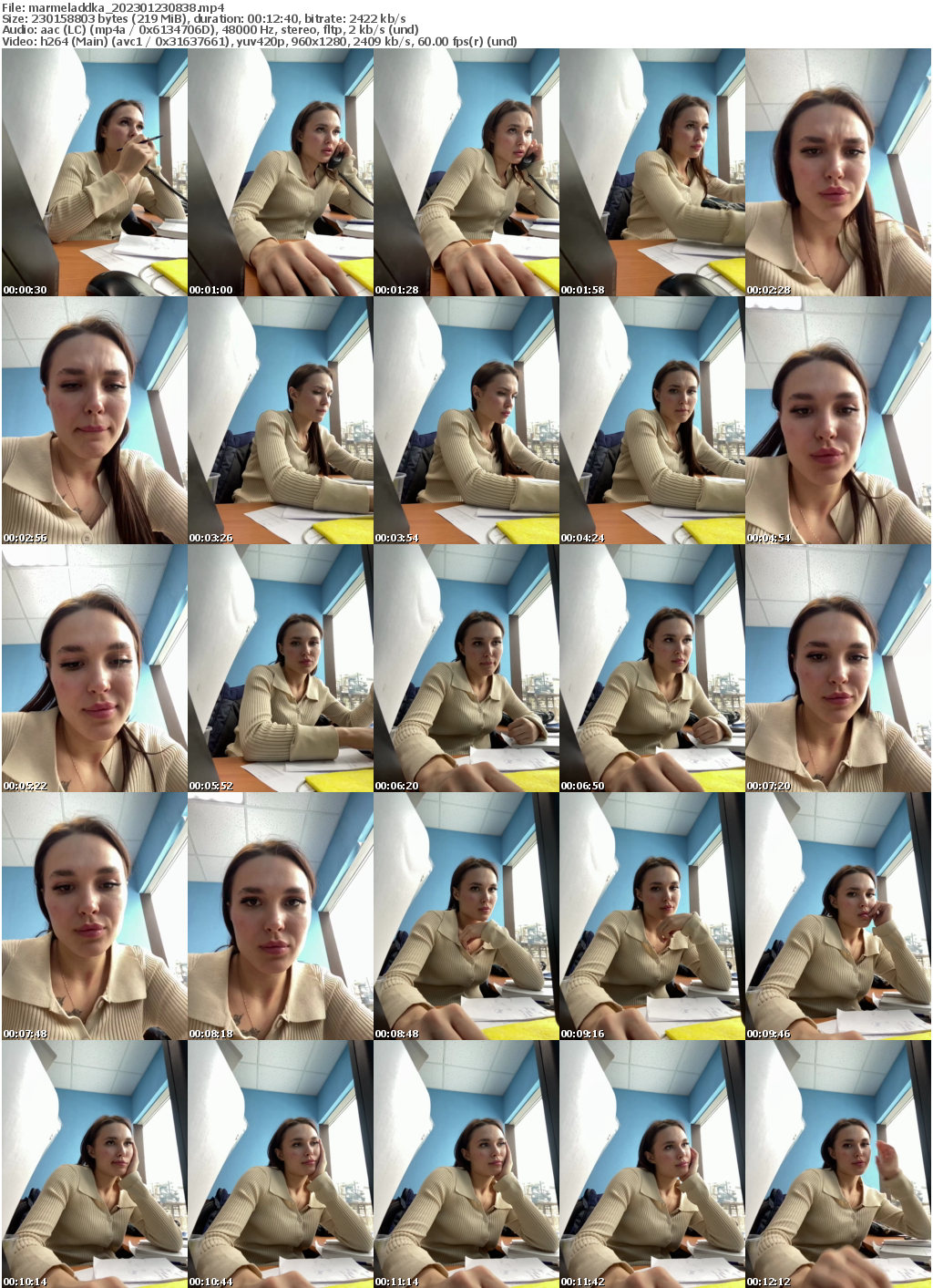 Preview thumb from marmeladdka on 2023-01-23 @ bongacams