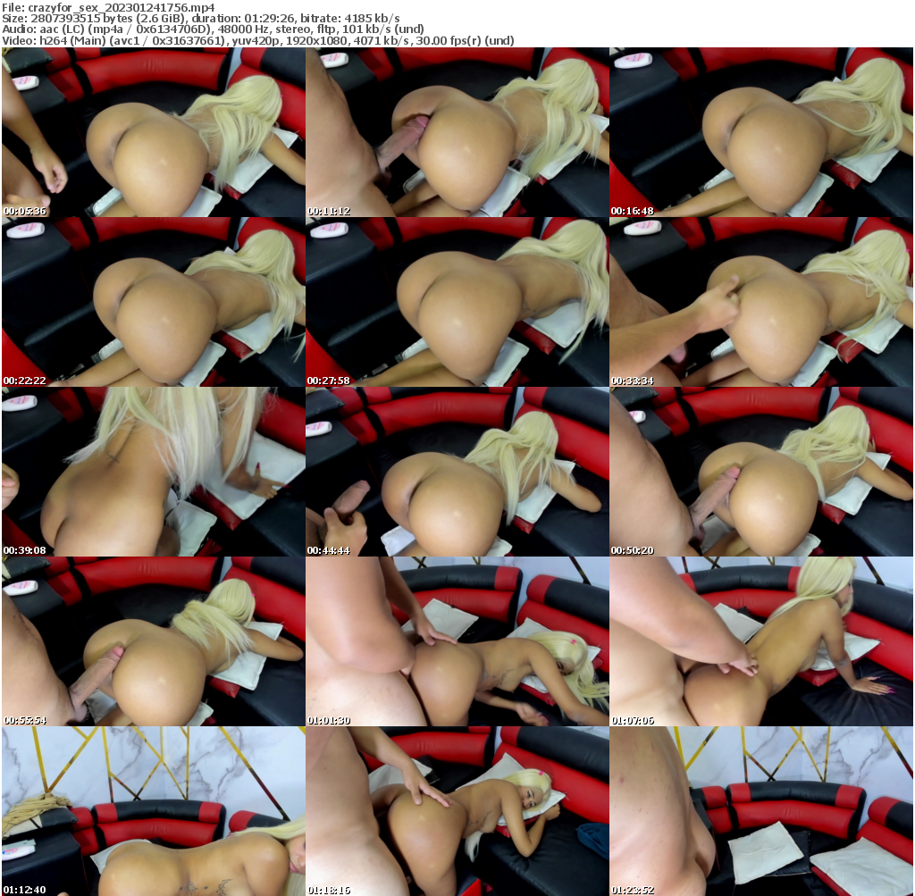 Preview thumb from crazyfor_sex on 2023-01-24 @ bongacams