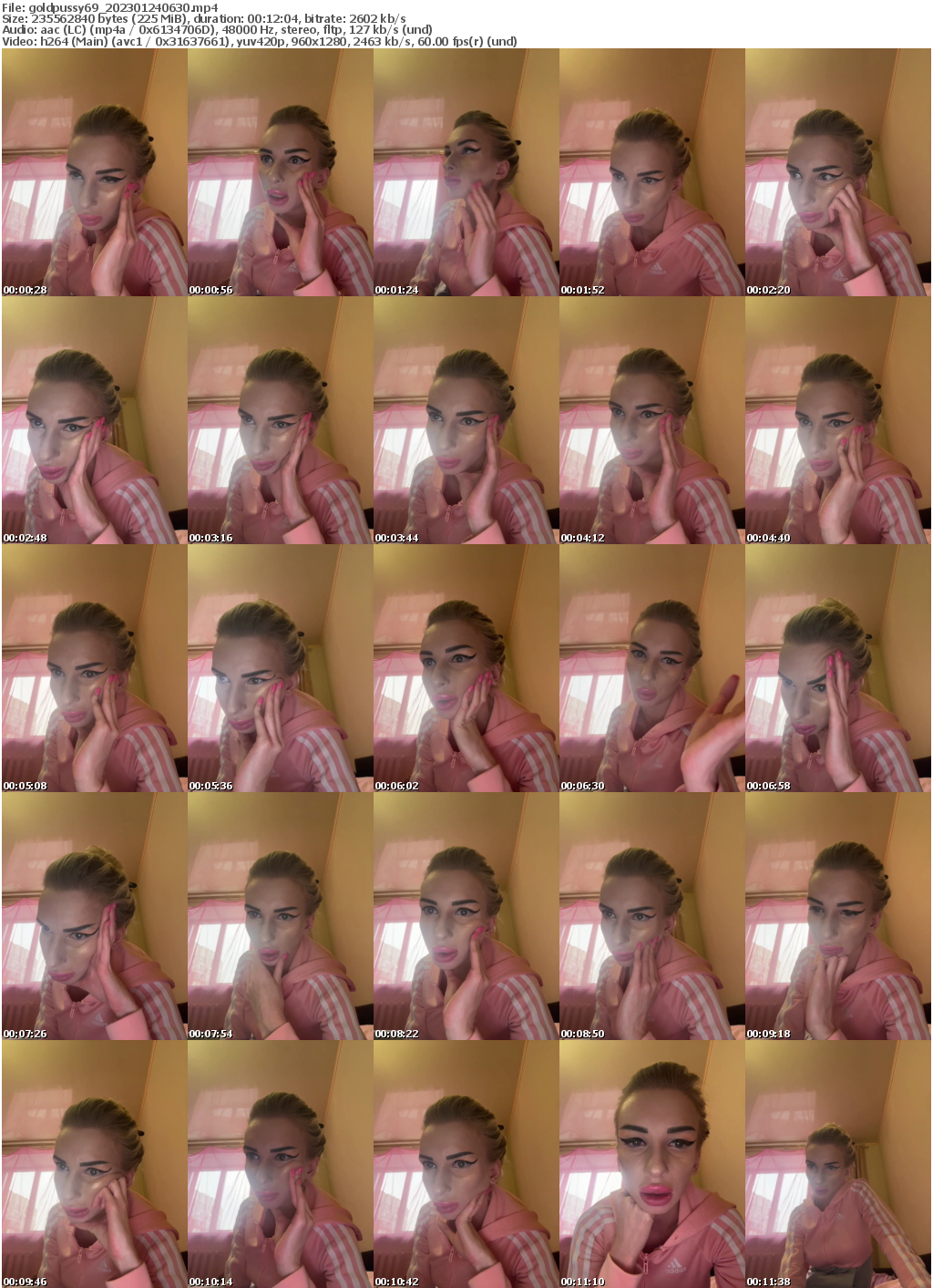 Preview thumb from goldpussy69 on 2023-01-24 @ bongacams