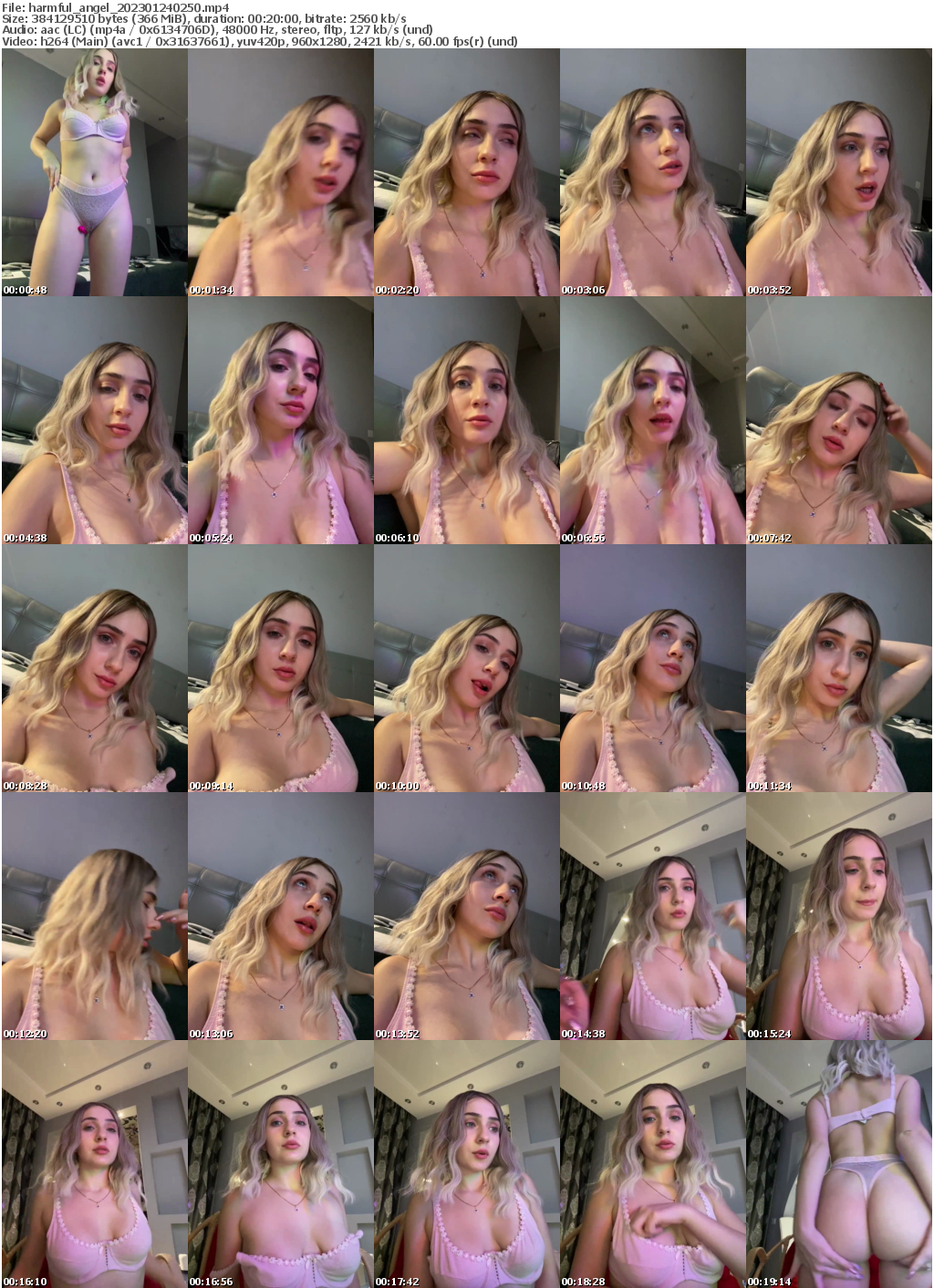 Preview thumb from harmful_angel on 2023-01-24 @ bongacams