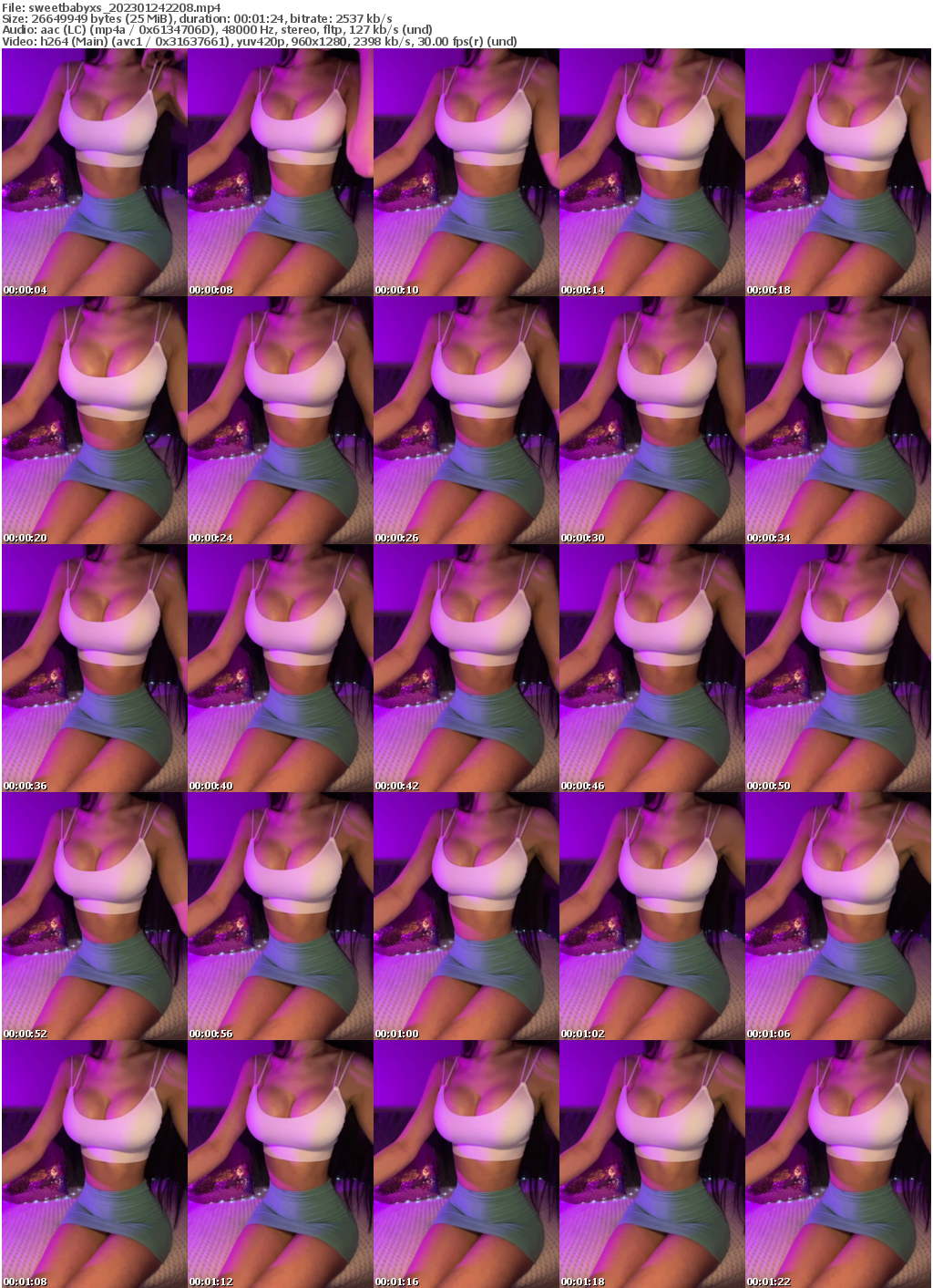 Preview thumb from sweetbabyxs on 2023-01-24 @ bongacams