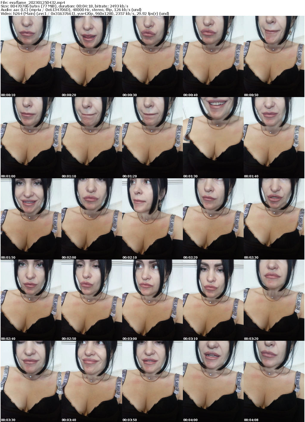 Preview thumb from evaflame on 2023-01-25 @ bongacams
