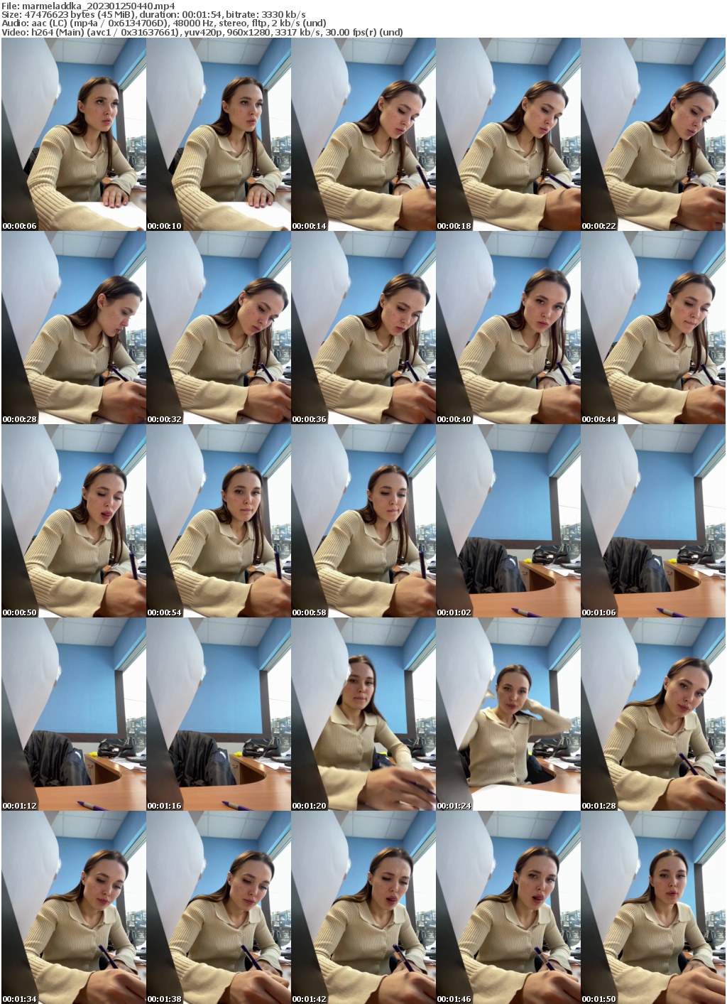 Preview thumb from marmeladdka on 2023-01-25 @ bongacams