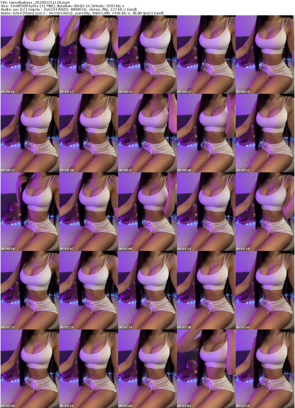 Preview thumb from sweetbabyxs on 2023-01-25 @ bongacams