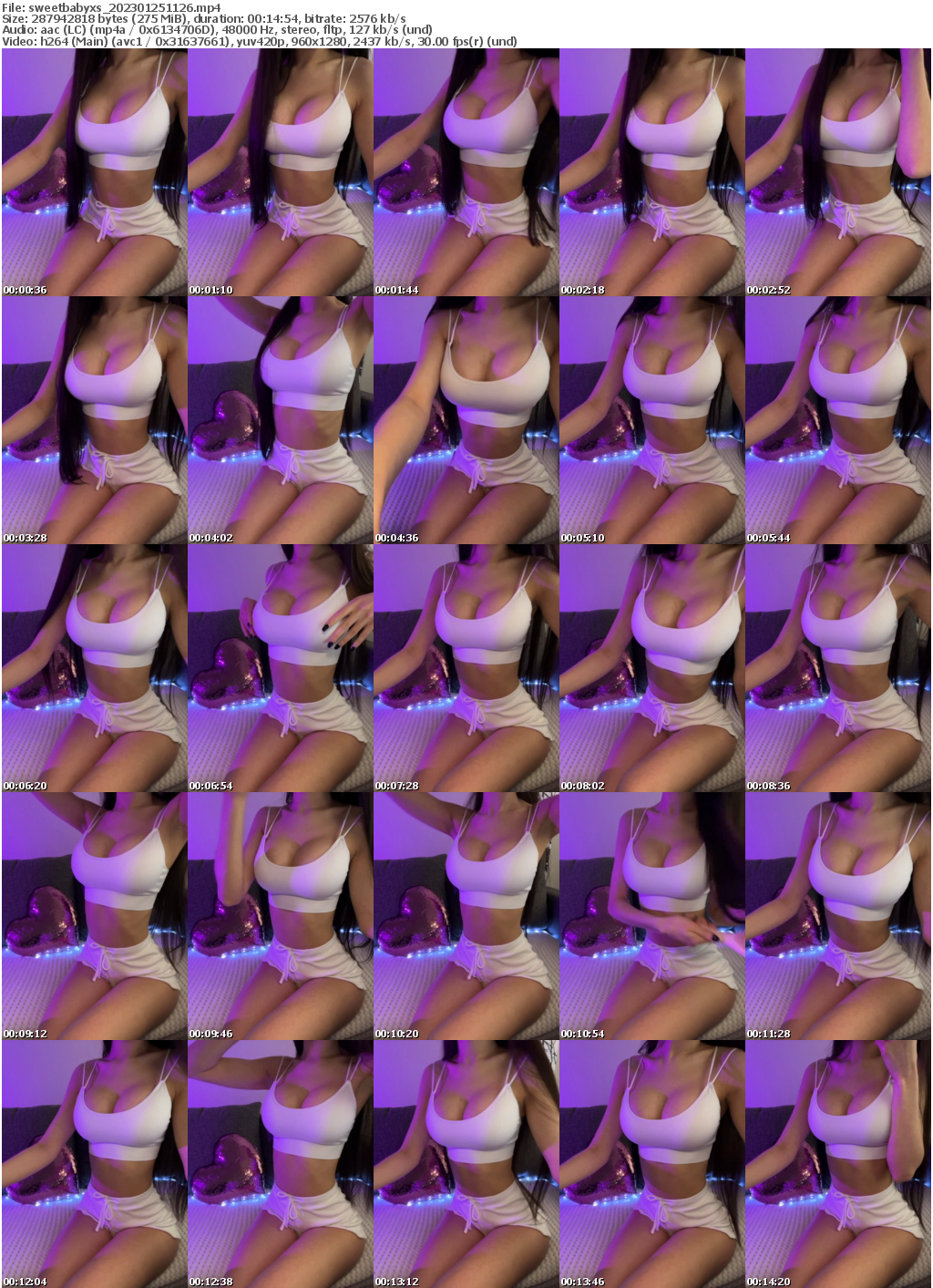 Preview thumb from sweetbabyxs on 2023-01-25 @ bongacams