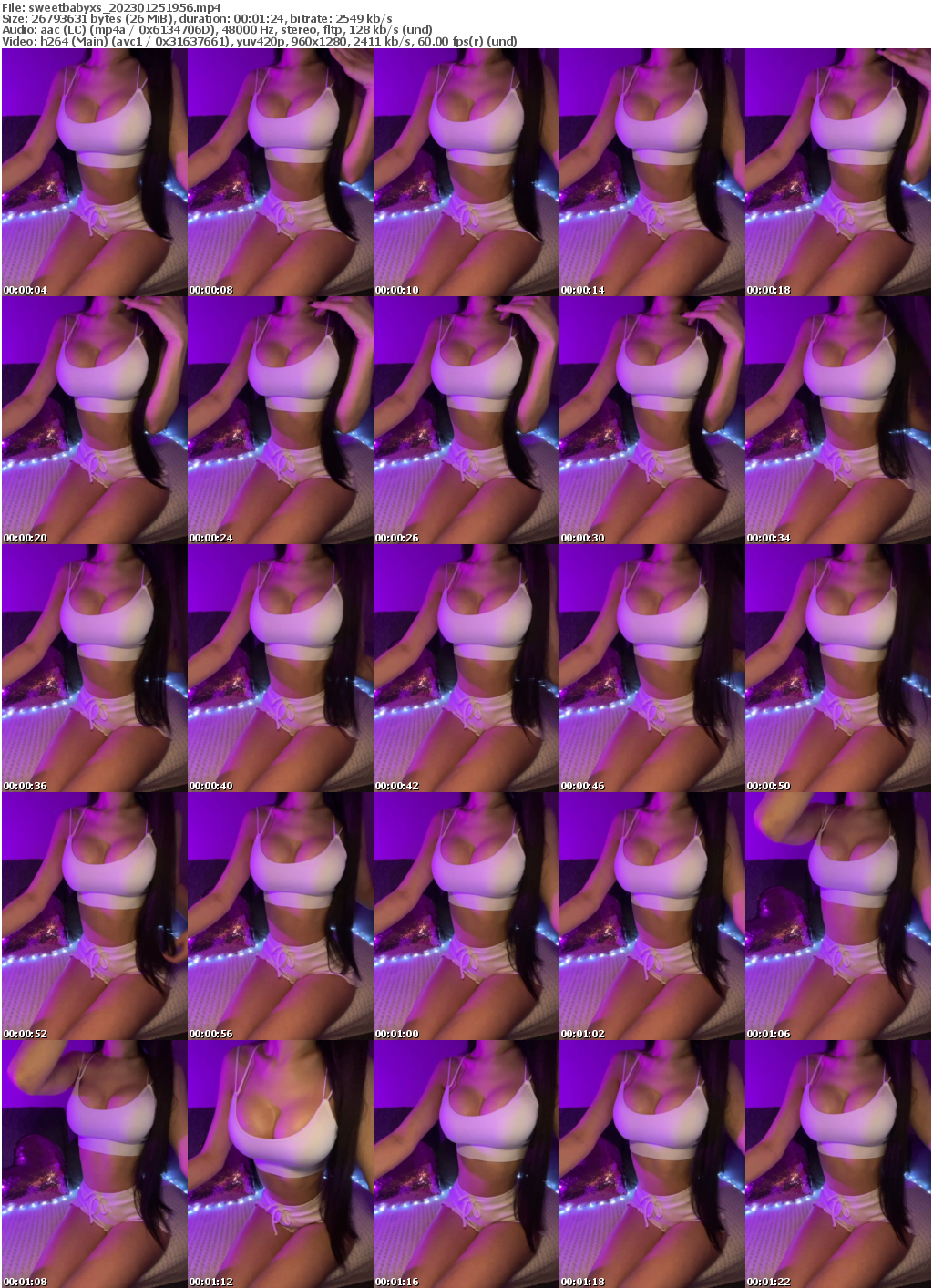 Preview thumb from sweetbabyxs on 2023-01-25 @ bongacams