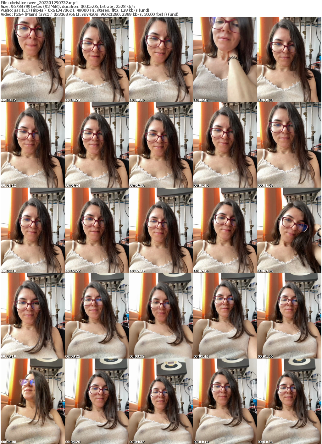 Preview thumb from christineswee on 2023-01-29 @ bongacams