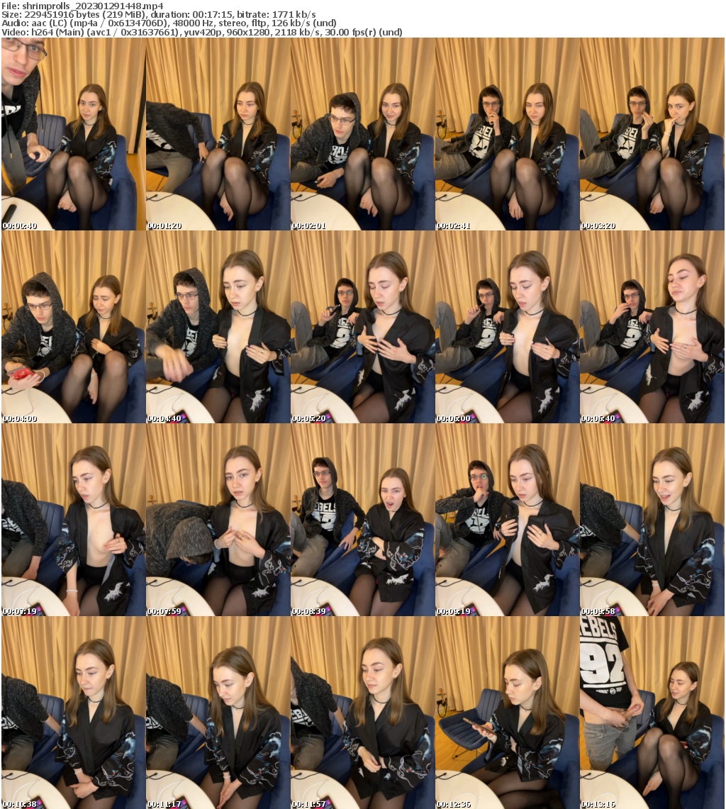 Preview thumb from shrimprolls on 2023-01-29 @ bongacams