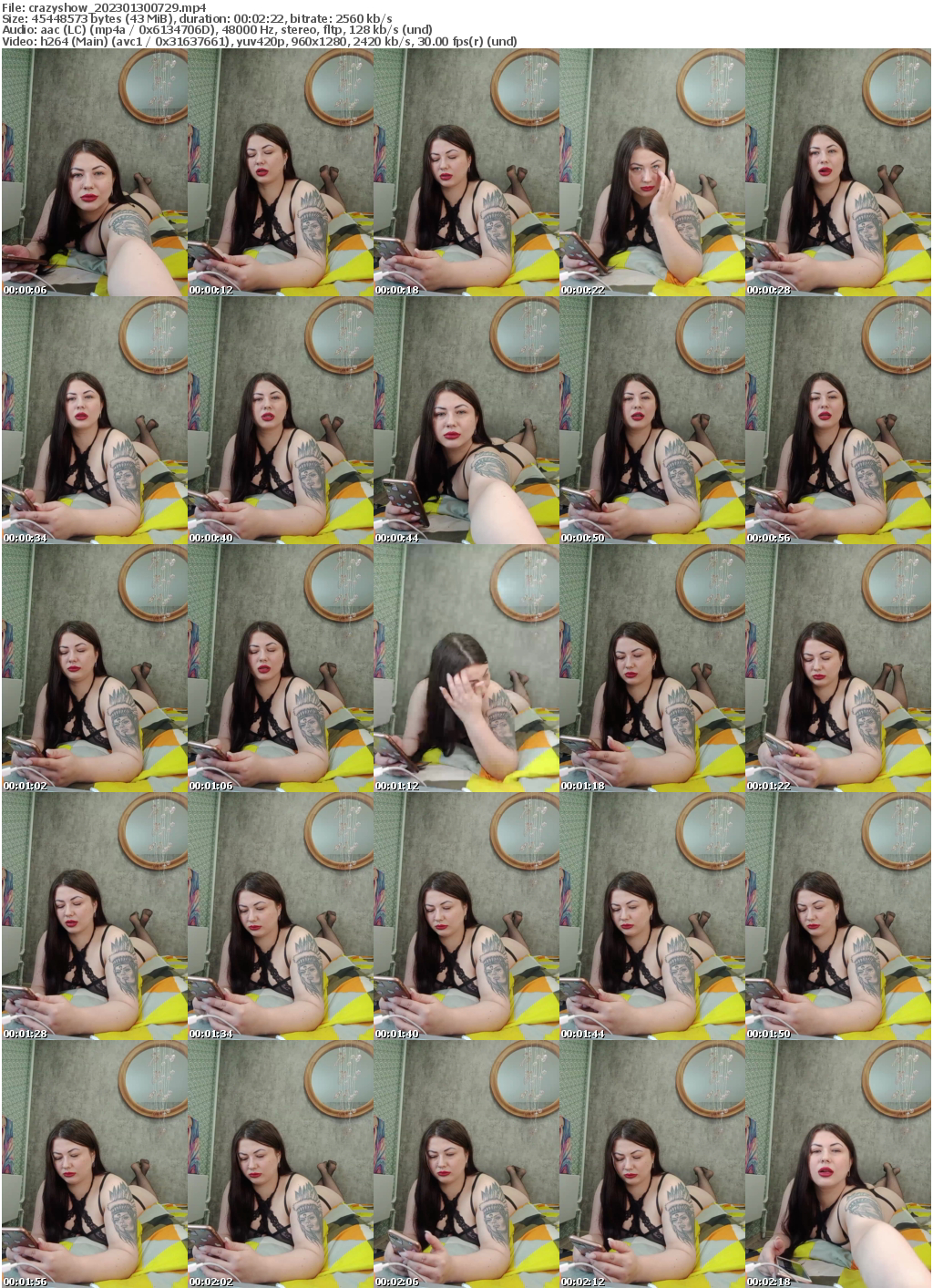 Preview thumb from crazyshow on 2023-01-30 @ bongacams