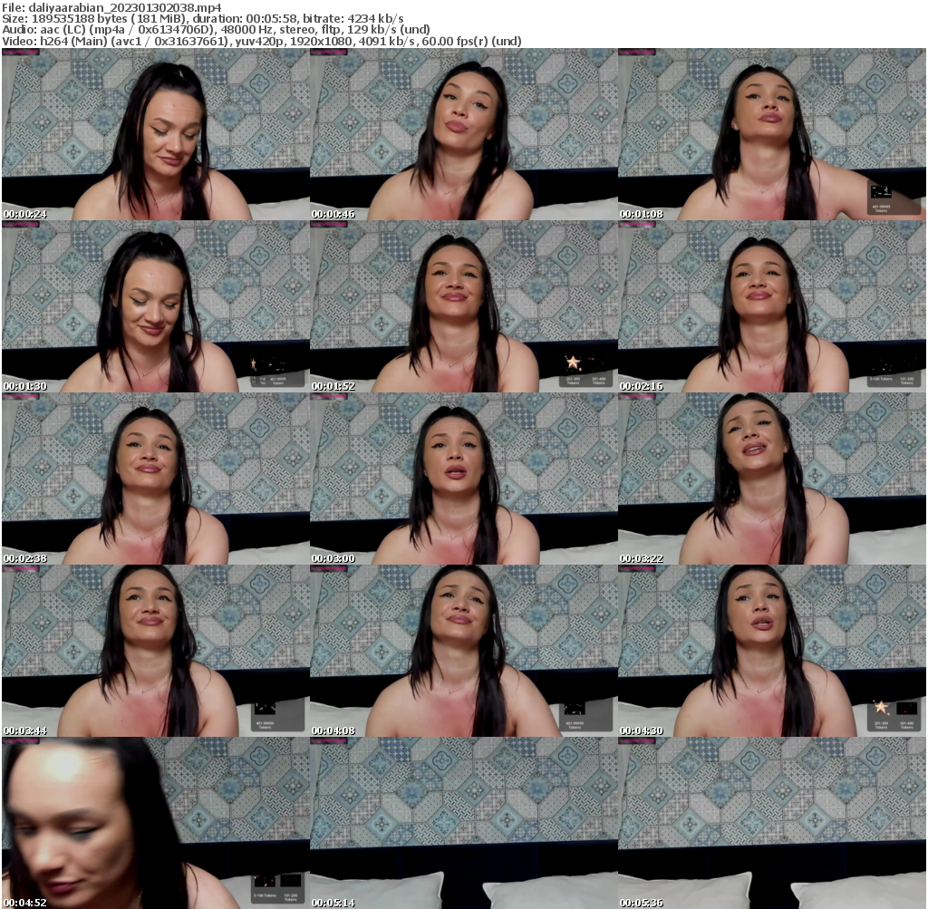 Preview thumb from daliyaarabian on 2023-01-30 @ bongacams